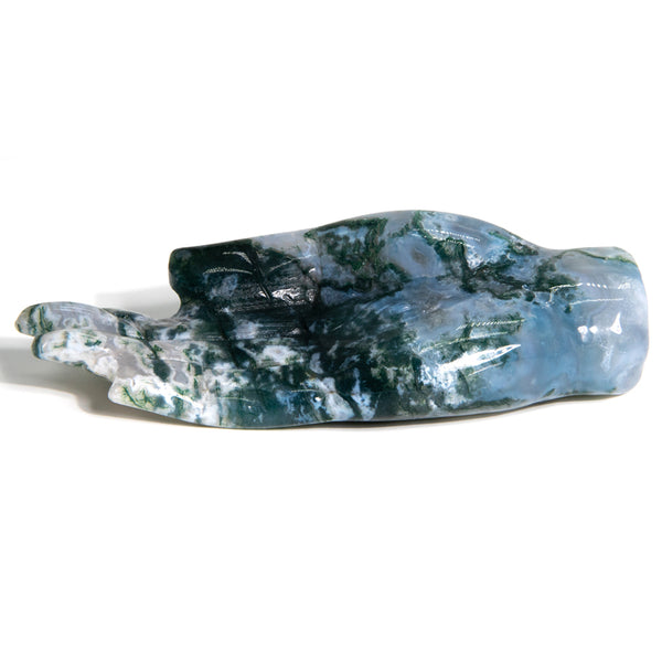 Hamsa Hand - Moss Agate