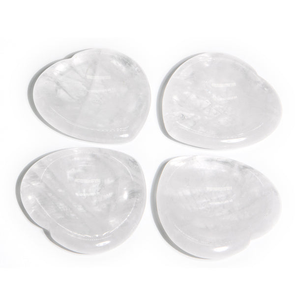 Heart Worry Stone - Clear Quartz