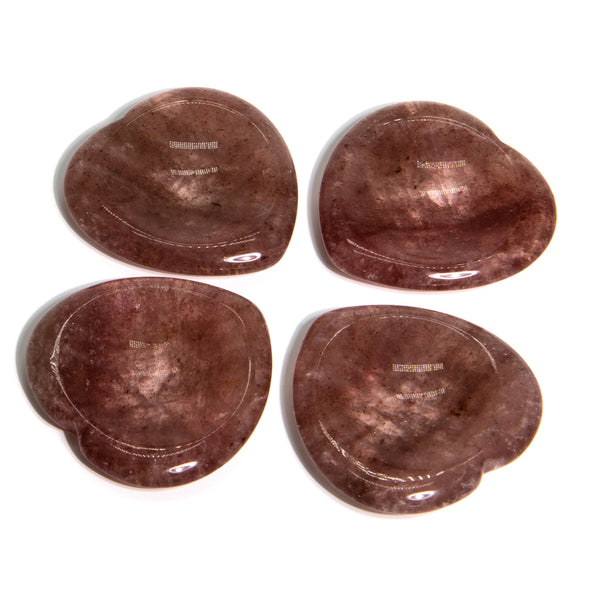 Heart Worry Stone - Strawberry Quartz