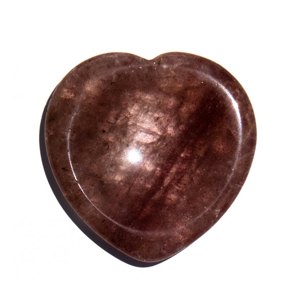 Heart Worry Stone - Strawberry Quartz