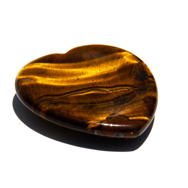 Heart Worry Stone - Golden Tigers Eye