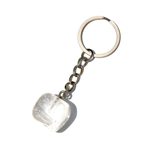 Key Chain Cube - Clear Quartz