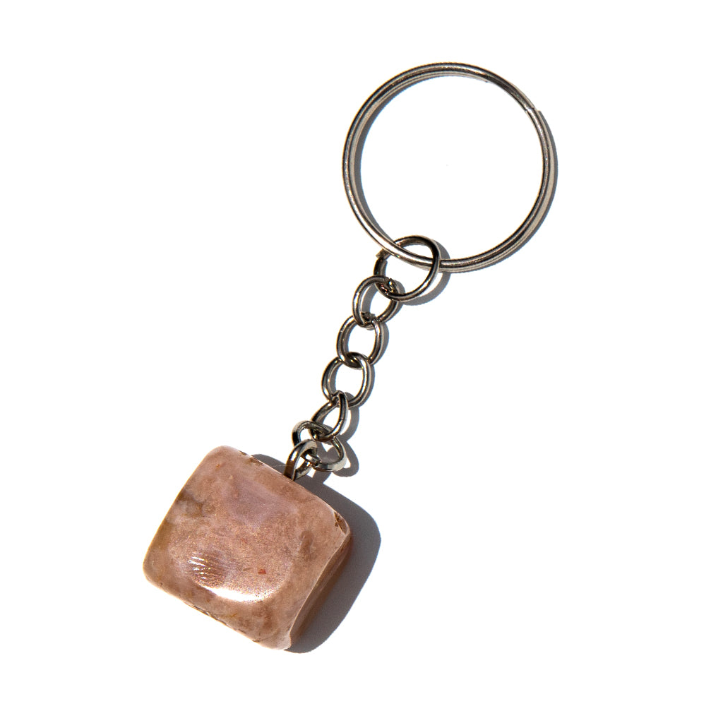 Key Chain Cube - Sakura Agate