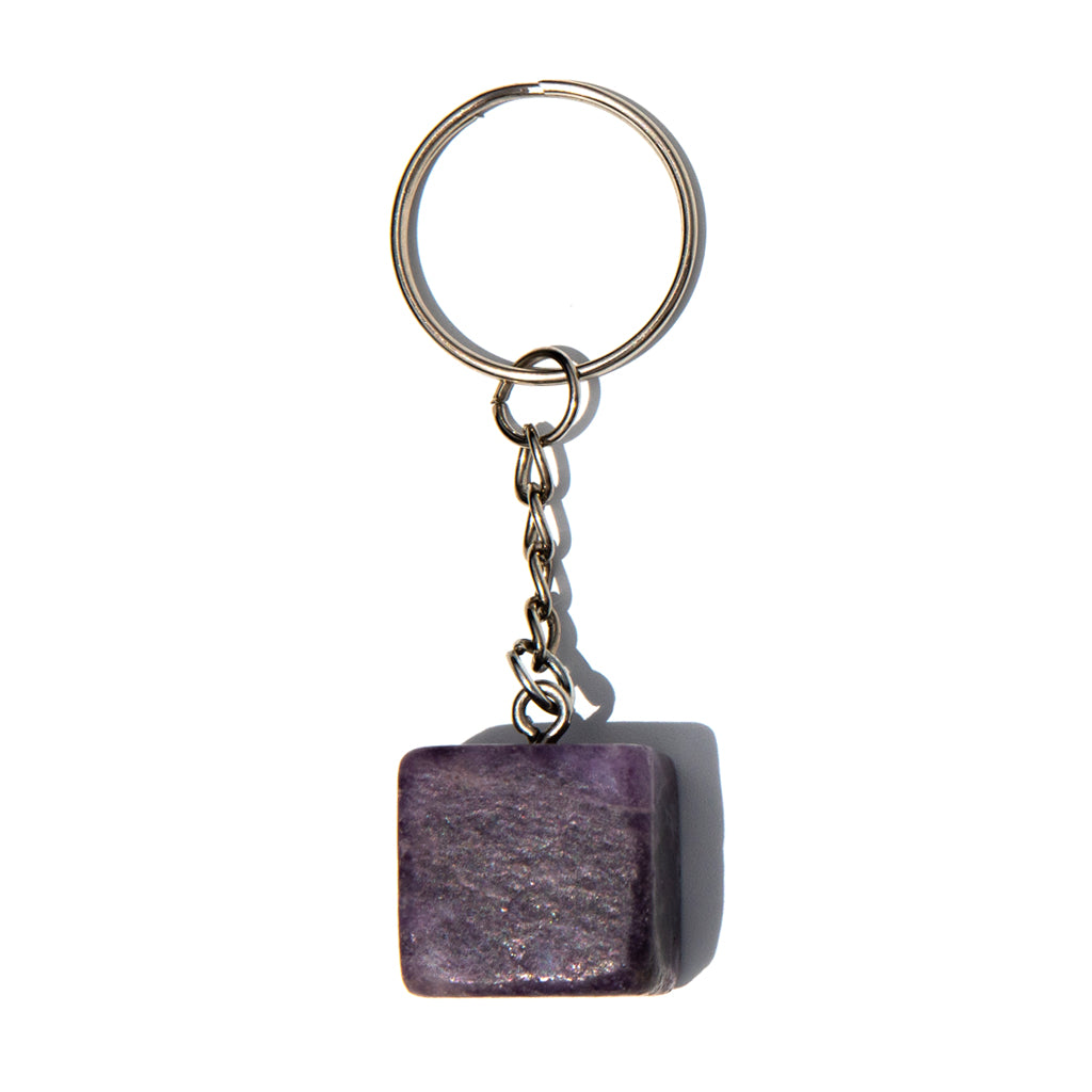 Key Chain Cube - Lepidolite