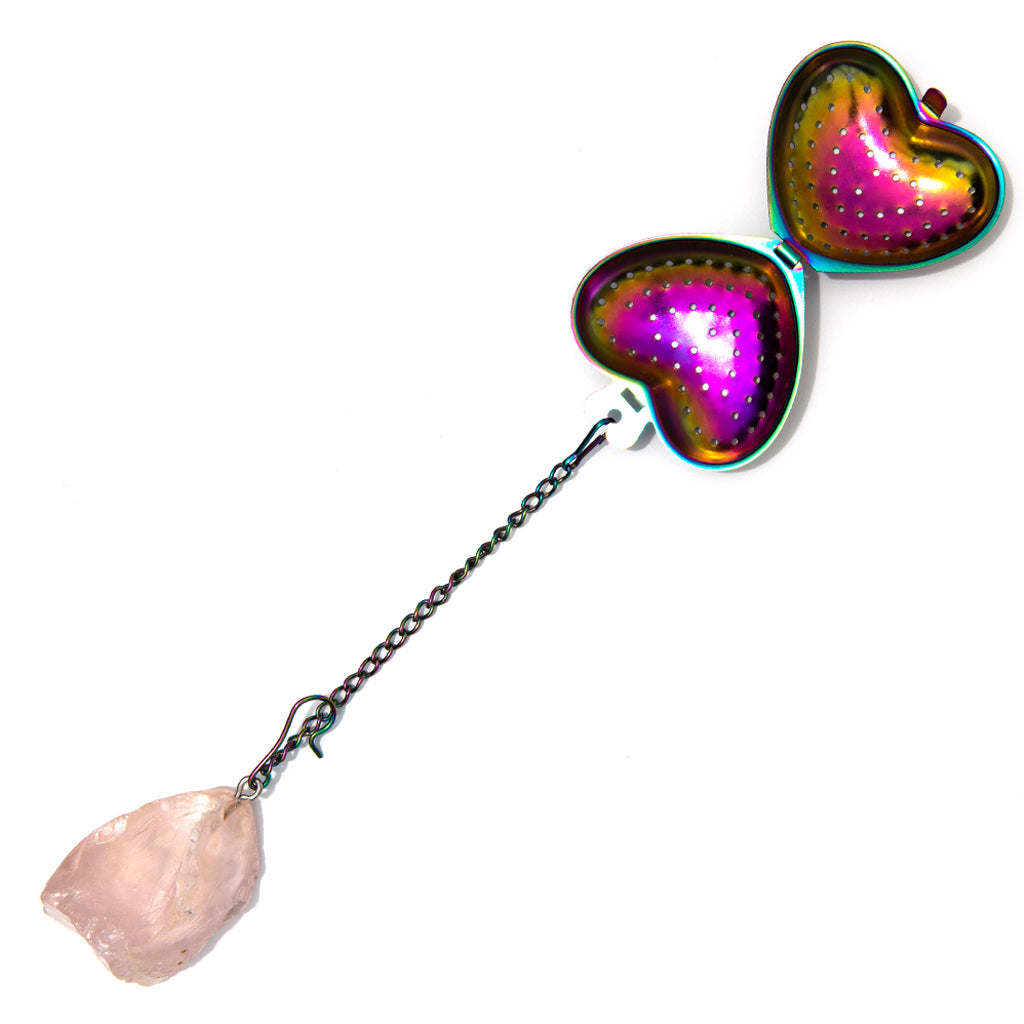 Crystal Tea Infuser Rainbow - Rose Quartz