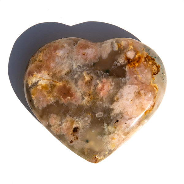 Sakura Agate Heart - Flower garden