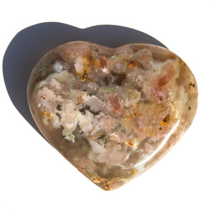 Sakura Agate Heart - Flower garden