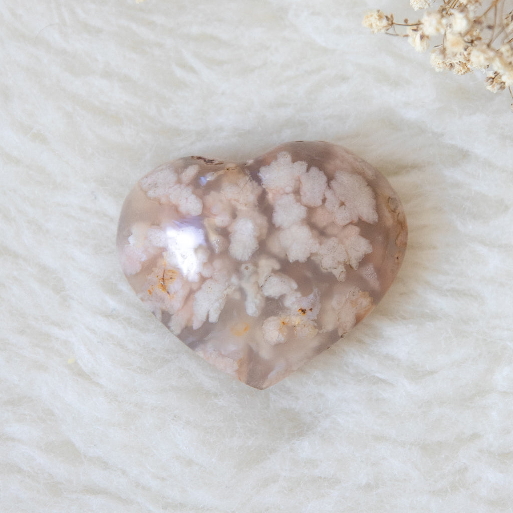 Sakura Agate Heart - Petal