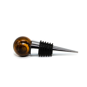 Tigers Eye Sphere Bottle Stopper