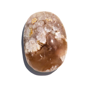 Sakura Agate Palm Stone - Floating Florals